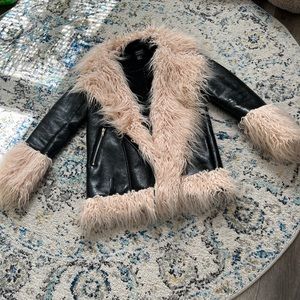 Forever 21 Faux Fur Trim Jacket